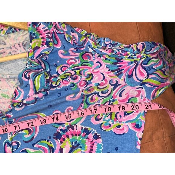 Lilly Pulitzer Multcolor Mermaid Grotto Long Sleeve Button-Up Shirt Women's Size - Picture 5 of 8